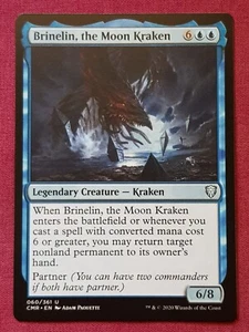 Magic The Gathering COMMANDER LEGENDS BRINELIN THE MOON KRAKEN blue card MTG - Picture 1 of 2