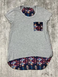 Rue21 Shirt Womens Medium Gray Hi Low Pullover Short Sleeve - Picture 1 of 10