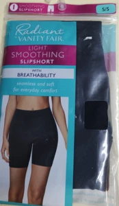Vanity Fair Radiant Coll. Slip Short Light Smoothing Seamless Black S/5 #SPLK - Picture 1 of 1
