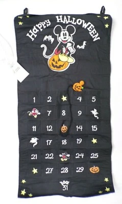 Pottery Barn Kids Disney Mickey Mouse Halloween Countdown Calendar Black #9126F - Image 1 of 4