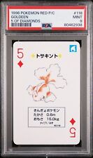 1996 POKEMON RED VERSION PLAYING CARDS 118 GOLDEEN Poker Nintendo PSA 9