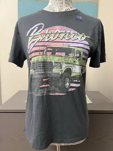 Women’s Ford Bronco T- Shirt Gray Green Short Sleeve Retro Graphic Tee 10/12 L - Picture 1 of 7