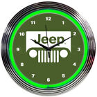 Jeep Geen Logo Neon Clock 8JEEPG w/ FREE Shipping 