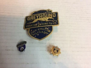Vintage Greyhound Lines Collection 10K Gold Pins / Badge - Picture 1 of 5