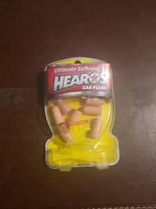 Hearos NRR 32 Ear Plugs Ultimate Softness Noise Reduction EZ Grip Design 6 Pairs - Picture 1 of 2