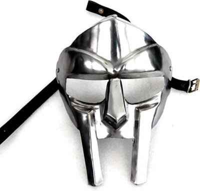 MF Doom Mask Gladiator Mad-villain 18G Mild Steel Face Armor Medieval Helmet - Image 1 of 4