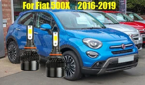 LED For Fiat 500X 2016-2019 Headlight Kit 9012 HIR2 6000K CREE Bulbs Hi/Low Beam - Picture 1 of 10