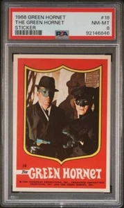 1966 Green Hornet Sticker #18 The Green Hornet Kato Bruce Lee PSA 8 NM-MT POP 6 - Picture 1 of 2