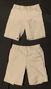 Boy’s Cat & Jack Khaki School Shorts Lot Of 2 Sz 10 Item #980 2 Lots Of 2 #980 - Picture 1 of 21