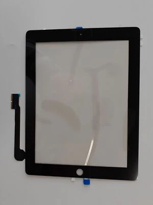 Digitizer Touchscreen & Front Panel Glass Cover suitable for iPad3 / iPad4 Black - Image 1 of 3