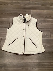 Neue andere gesteppte Ralph Lauren cremeweiße Damenweste 2 x 179 $ - Bild 1 von 9