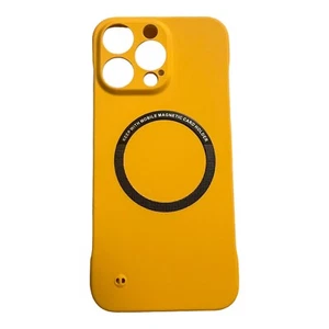 iPhone 15 Pro Max MagSafe Case – Yellow Slim Hard Shell Cover Ultra Thin Snap On - Picture 1 of 6