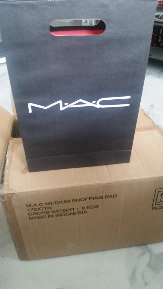 175 MAC Paper Bags 12.5x8.75x3 Black Red Inner MRG9701002 Full Case FastShip