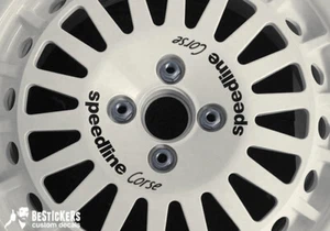 8 adesivi SPEEDLINE CORSE 4 cerchi montecarlo delta hf hpe punto gt uno turbo - Foto 1 di 5