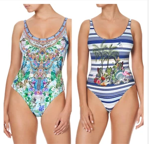 NEW $349 CAMILLA REVERSIBLE ONE PIECE MOON GARDEN SWIM SUIT SWIMMERS SWIMSUIT S - Picture 1 of 12