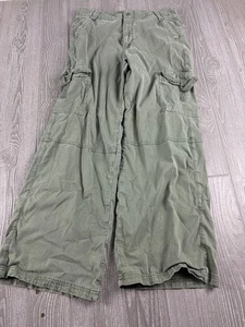 American Eagle Damen grüne Cargohose Größe 10 Schrittlänge 28 weites Bein Hose - Bild 1 von 10