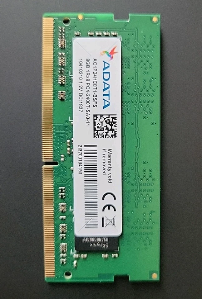 ADATA 8GB 1Rx8 PC4-2400T-SA0-11 Laptop RAM - Image 1 of 1