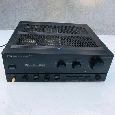 Pioneer A-717 Integrated Amplifier Black – Tested Working, Power Cable Repaired - Image 1 of 4