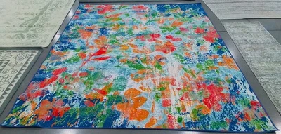 Tapete danificado NAVY/ORANGE 7'-9" x 10'-0", preço reduzido 1172784545 PTB157N-8 - Imagem 1 de 4