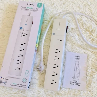 iHome 6 Outlet Smart Surge Protector, Works with Alexa and Google Home - Image 1 of 3