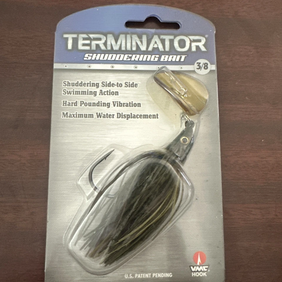 Terminator 3/8 Shuddering Bait Blade Jig  (Green Pumpkin) - Image 1 of 1