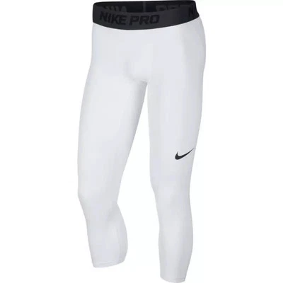 Legging de compression Nike Pro 3/4 Basketball Tights blanc pour homme - Photo 1/3