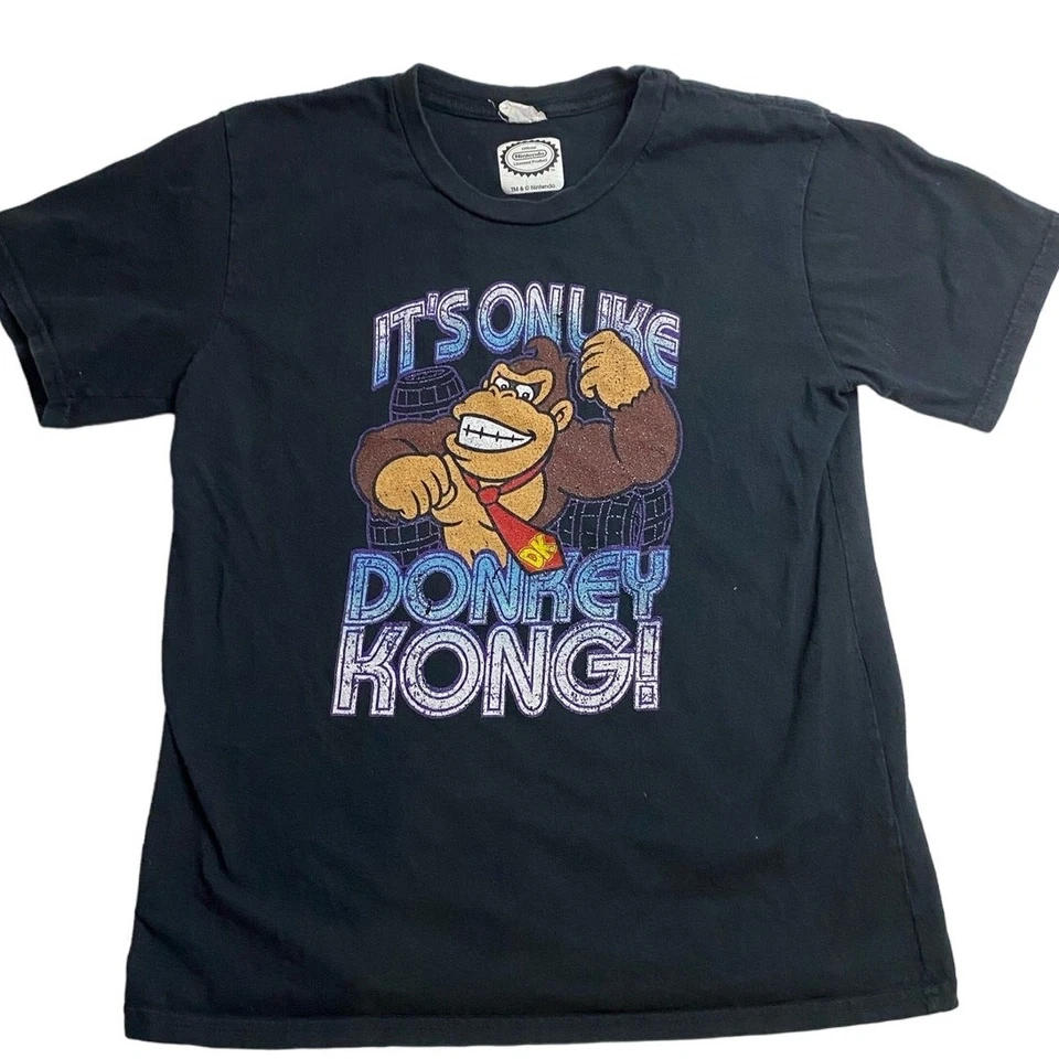 Nintendo Donkey Kong Kids T-Shirt Black Size M - Image 1 of 4