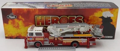 Corgi US53807 1:50 Scale Mack Heros Under Fire CF Tower Ladder #456 EX/Box - Image 1 of 4