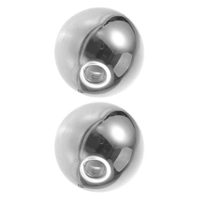 2pcs Grey Glass Globe Lampshade Replacement For Decorative Pendant Lights - Image 1 of 4