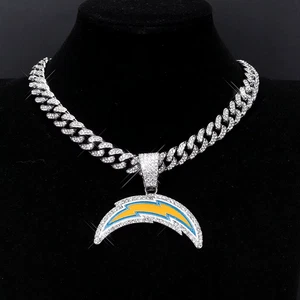 Silver / Gold  L. A Chargers Pendant Necklace - Picture 1 of 4