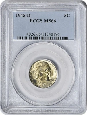1945-D Jefferson Nickel MS66 PCGS - Image 1 of 2