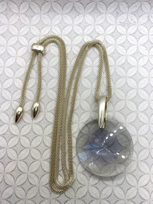 Kendra Scott Jolie Collar Colgante Largo Tono Dorado Gris Carbón Vidrio Prototipo Foto 1 de 4