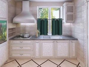 2pc Versatil Kitchen Window Curtain Tier Lined Blackout Grommet Panels Drape D2  - Picture 1 of 27