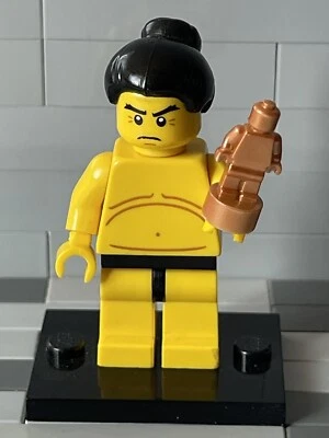 Lego CMF Series 3 Sumo Wrestler W/Trophy  Minifigure No Crack col043 - Image 1 of 4