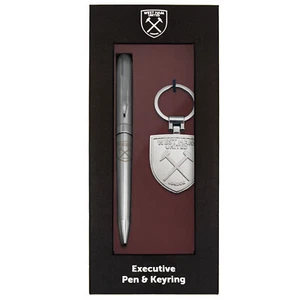 West Ham United FC Ballpoint Pen & Keyring Official Soccer Executive Gift Boxed - Picture 1 of 5