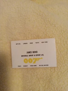 James Bond Business Card Universal Import & Export Ltd. 007 NY, Hong Kong - Photo 1/3