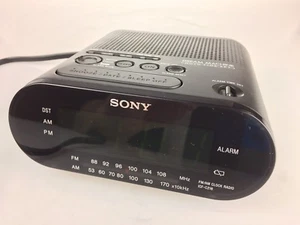 Sony ICF-C218 Dream Machine Black Auto Time Set Clock Radio AM/FM Dual Alarm - Picture 1 of 7