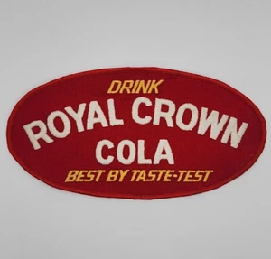 Vtg Royal Crown Cola Best By Taste-Test Embroidered Red Large Patch - 9.75" x 5" - Picture 1 of 4