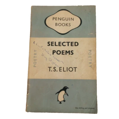 VINTAGE BOOK SELECTED POEMS T S ELIOT PENGUIN RETRO POETRY Paperback Fair Foto 1 de 4