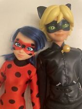 Miraculous Ladybug and Cat Noir Poseable Action Figures, Dolls set 2016 EUC