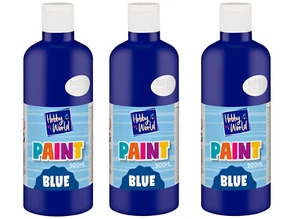 3 x Hobby World mischbereit Acrylblau Farbe mit verbesserter Qualität - 500ml - Bild 1 von 6