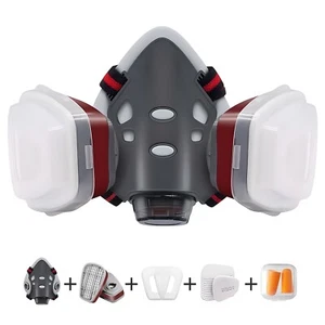 Adjustable Gas Dust Mask Spray Painting Respirator Reusable Safety Protection - Picture 1 of 5
