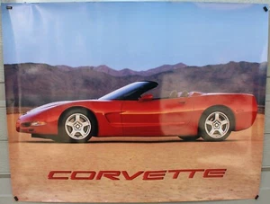 Unused 1998 Official Chevy Chevrolet GM Dealer Corvette Auto Show Promo Poster - Picture 1 of 2