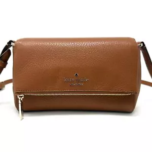 Kate Spade Leila Mini Zip Crossbody Purse in Warm Gingerbread Leather KE487 - Picture 1 of 7