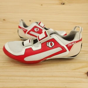 Pearl Izumi Try Fly II Carbon Mens Cycling Shoes Sz 7 40 Red White Hook Loop - Picture 1 of 8