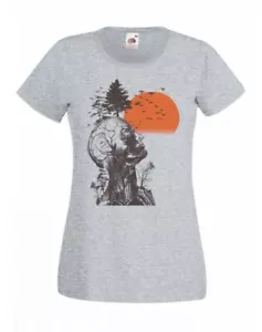 Womens Hangover Alan Human Tree Junk Food Movies Lady Fit Grey T-Shirt - Picture 1 of 8
