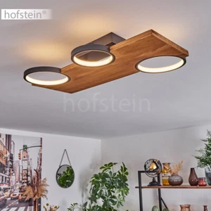 Holz/schwarz LED Wohn Schlaf Zimmer Lampe Decken Leuchte Flur Beleuchtung modern - Bild 1 von 10