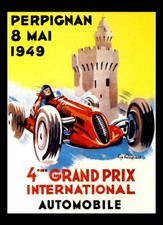 Perpignan Grand Prix 1949 Motor Car Racing Print Poster Wall Art Picture A4 +