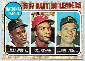 VINTAGE - 1968 - TOPPS - BATTING LEADERS  - #1 and #2 - CLEMENTE, YAZ, ROBINSON - Picture 1 of 4