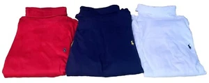 VTG Lot of 3 Polo Ralph Lauren Mens Sz XL Turtleneck Red/White/Blue Long Sleeve - Picture 1 of 5